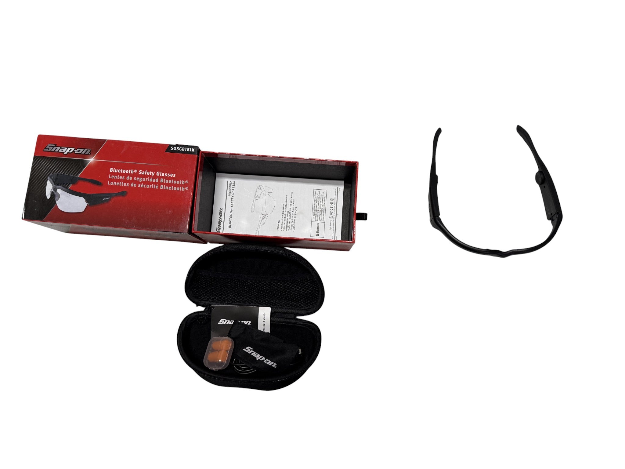 Snap-On SOSGBTBLK Bluetooth Safety Glasses